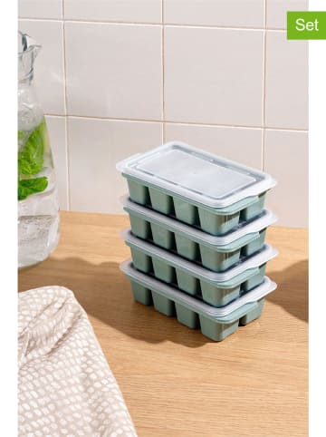 Violeta Home 4-delige set: ijsblokjesvormen lichtblauw - (B)12,5 x (H)7,5 x (D)3,5 cm
