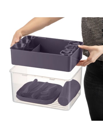 Violeta Home 29-delige picknickset paars - (B)32,5 x (H)19,5 x (D)24 cm