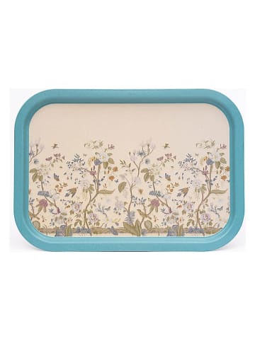 Violeta Home Tablett in Hellblau/ Beige - (L)28,5 x (B)40 cm