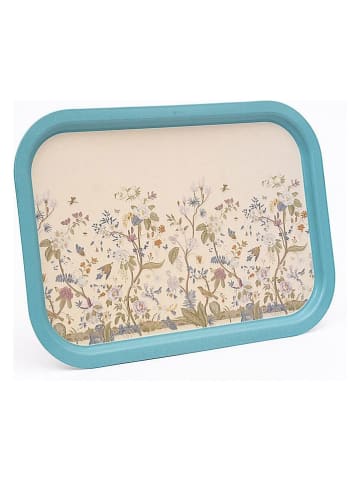 Violeta Home Dienblad lichtblauw/beige - (L)28,5 x (B)40 cm