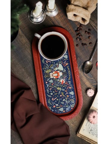 Violeta Home Taca w kolorze granatowo-bordowym - 35 x 16 cm