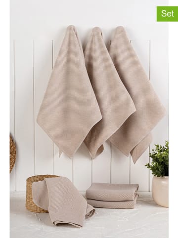 Violeta Home 6er-Set: Geschirrtücher in Beige - (L)76 x (B)43 cm
