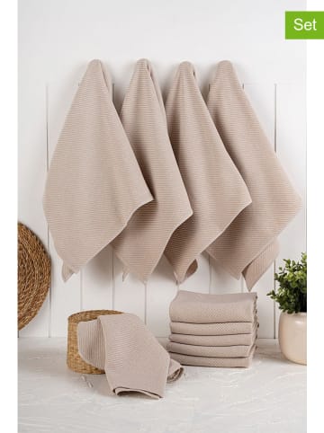Violeta Home 10-delige set: theedoeken beige - (L)76 x (B)43 cm