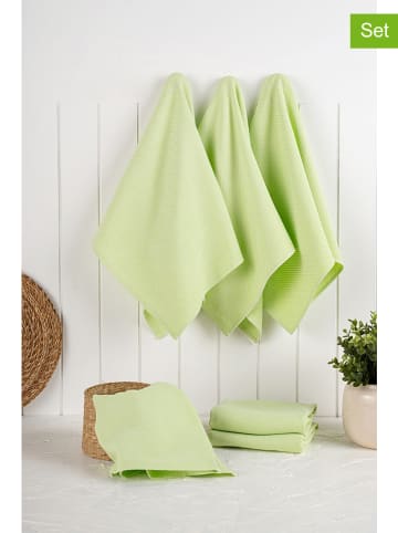 Violeta Home 6-delige set: theedoeken groen - (L)76 x (B)43 cm