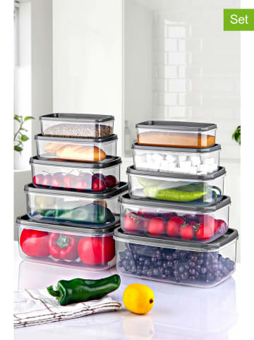 Violeta Home 10er-Set: Vorratsbehälter in Grau
