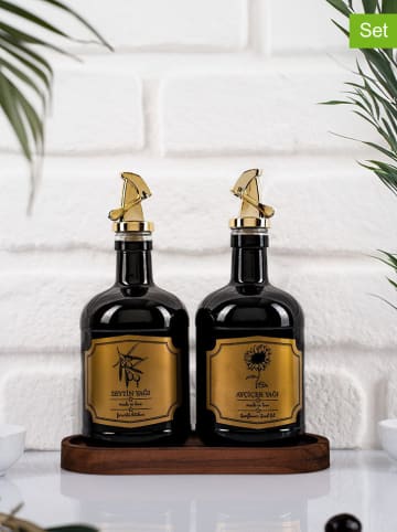 Violeta Home 3tlg. Set: Essig- & Ölspender in Gold