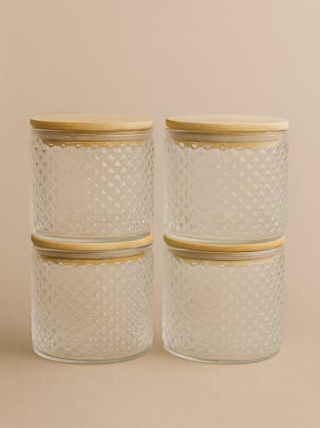 Violeta Home Pojemniki (4 szt.) w kolorze beżowym - 375 ml