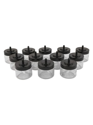 Violeta Home Słoiki (12 szt.) w kolorze czarnym na przyprawy - 300 ml