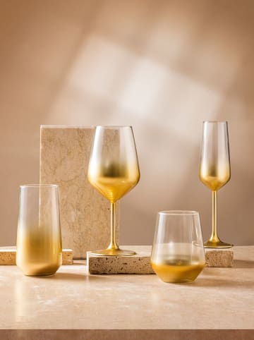 Violeta Home 2er-Set: Champagnergläser in Gold - 195 ml