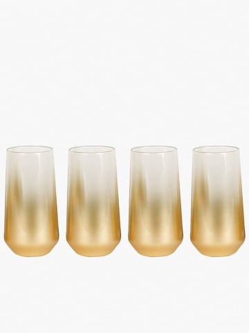 Violeta Home Szklanki (4 szt.) w kolorze złotym - 470 ml