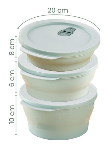 Violeta Home 9er-Set: Vorratsbehälter in Orange/ Grün/ Hellblau