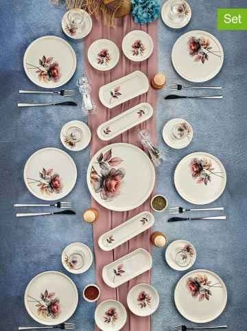 Violeta Home 21tlg. Frühstückservice in Creme/ Rosa