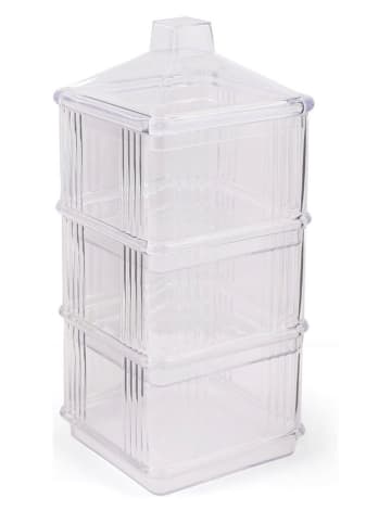 Violeta Home 3-delige set: voorraaddozen transparant - (B)10 x (H)10 x (D)7 cm