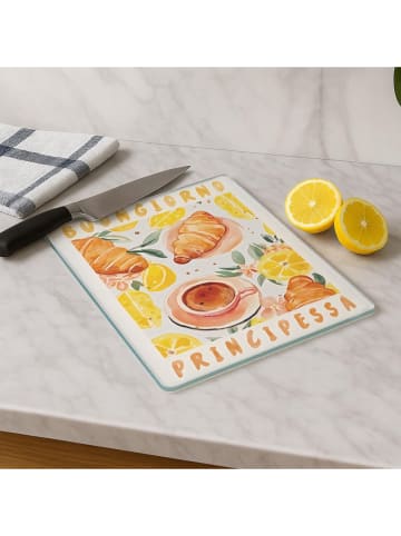 Violeta Home Snijplank wit/geel - (L)30 x (B)20 cm