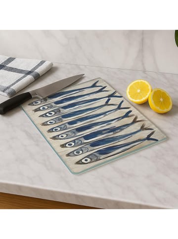 Violeta Home Snijplank beige/blauw - (L)40 x (B)30 cm