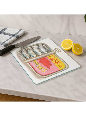 Violeta Home Snijplank wit/lichtroze/geel - (L)30 x (B)20 cm