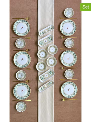 Violeta Home 20tlg. Frühststücksservice in Weiß/ Grün