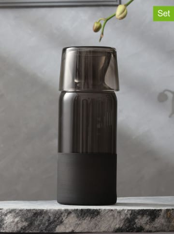 Violeta Home 2tlg. Set: Karaffe & Glas in Schwarz - 700 ml