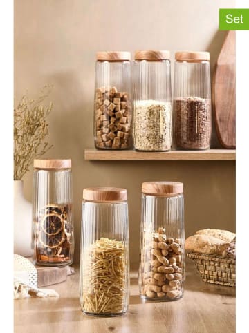 Violeta Home Słoiki (6 szt.) w kolorze jasnobrązowym - wys. 24 cm