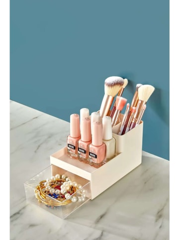 Violeta Home Organizer w kolorze białym na przybory do makijażu - 10 x 16 x 9 cm