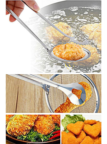 Violeta Home Szczypce kuchenne w kolorze srebrnym - wys. 29 cm