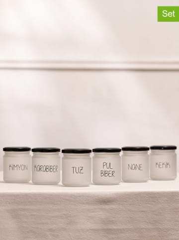 Violeta Home 6-delige set: kruidenpotten zwart - 210 ml