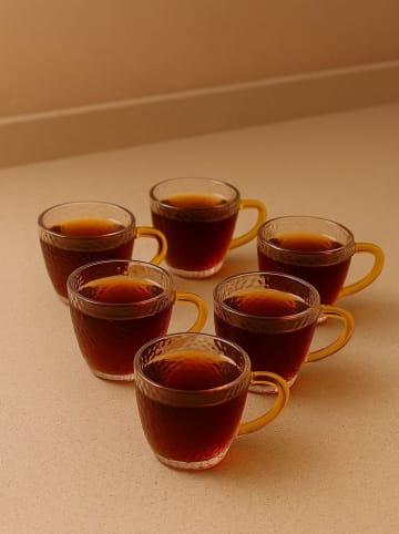 Violeta Home Filiżanki (6 szt.) w kolorze żółtym do herbaty - 110 ml