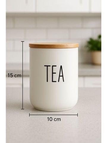 Violeta Home Pojemniki (3 szt.) w kolorze biało-jasnobrązowym - 1 l