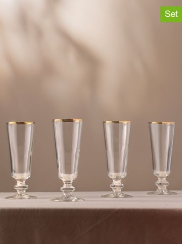 Violeta Home 4er-Set: Weingläser in Gold - 180 ml