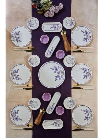 Violeta Home 21tlg. Frühstückservice in Weiß/ Lila