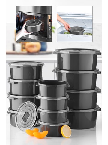 Violeta Home 12er-Set: Vorratsbehälter in Grau