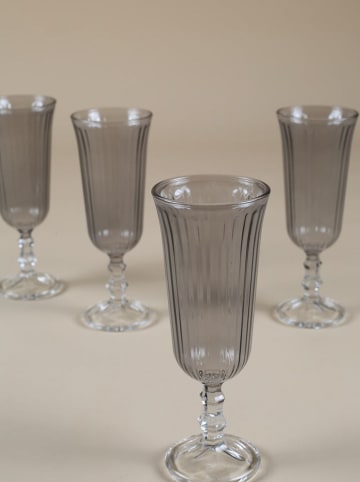 Violeta Home 4er-Set: Weingläser in Grau - 120 ml