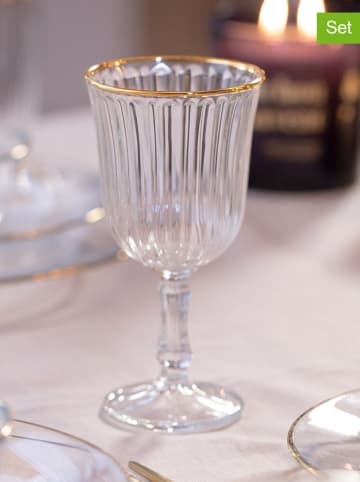 Violeta Home 4er-Set: Weingläser in Gold - 240 ml