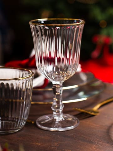 Violeta Home Kieliszki (4 szt.) w kolorze złotym do wina - 240 ml