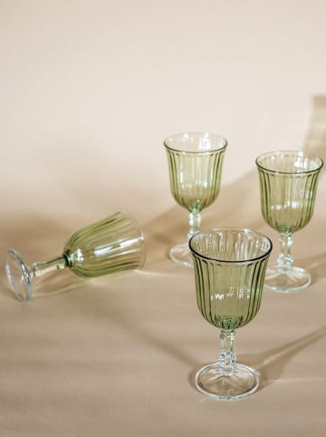 Violeta Home 4er-Set: Weingläser in Grün - 240 ml