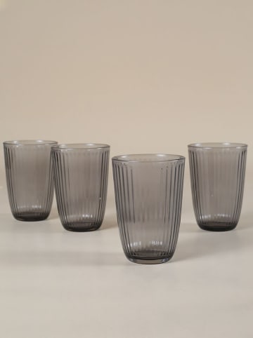 Violeta Home 4er-Set: Gläser in Grau - 395 ml