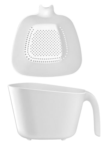 Violeta Home 2tlg. Set: Sieb in Weiß - (B)24 x (H)21 x (T)14 cm
