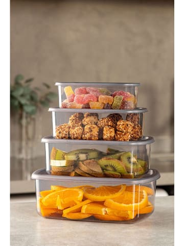 Violeta Home Pojemniki (4 szt.) w kolorze antracytowym