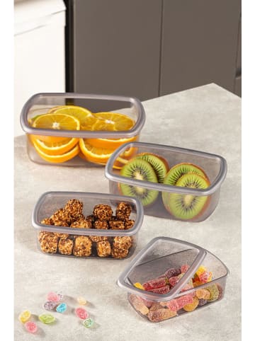 Violeta Home 4-delige set: vershouddozen antraciet