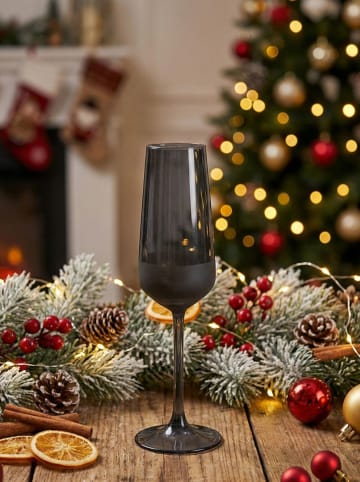 Violeta Home 2-delige set: champagneglazen zwart - 195 ml