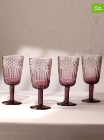 Violeta Home Kieliszki (4 szt.) w kolorze różowym do wina - 280 ml