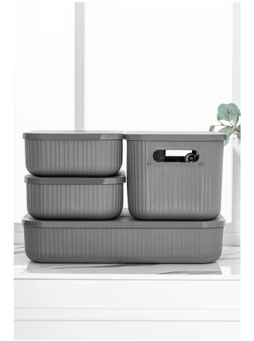 Violeta Home 4er-Set: Make-Up Organizer in Grau