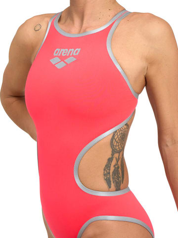 Arena Badeanzug  in Pink/ Silber