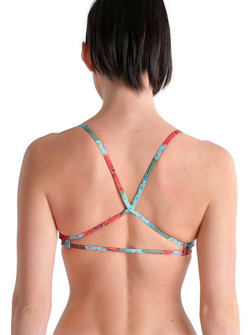 Arena Bikini-Oberteil in Türkis/ Rot