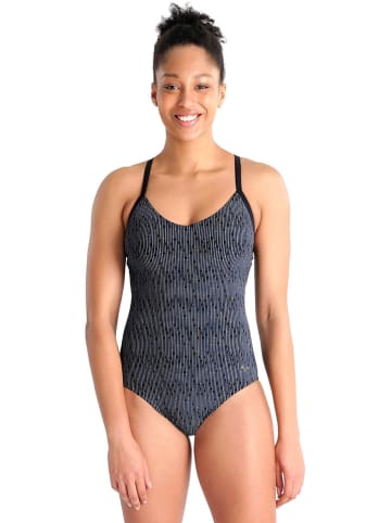 Arena Shape-badpak zwart/lichtblauw