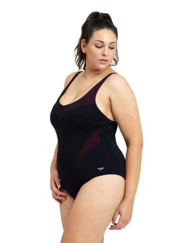 Arena Shape-badpak zwart/roze