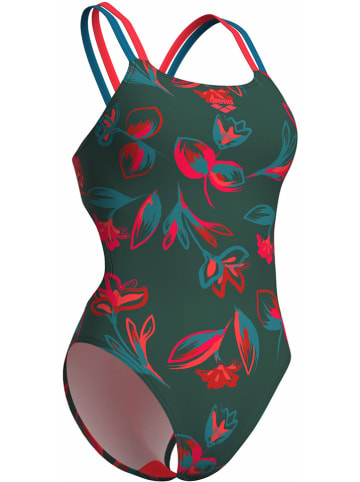 Arena Strój kąpielowy w kolorze zielono-czerwonym