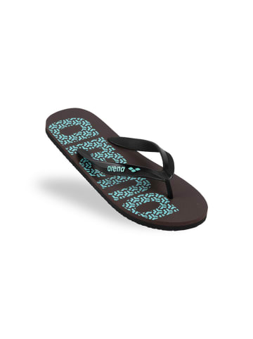 Arena Teenslippers kaki/turquoise