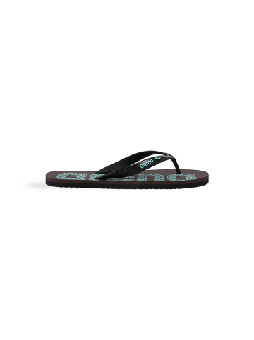Arena Teenslippers kaki/turquoise