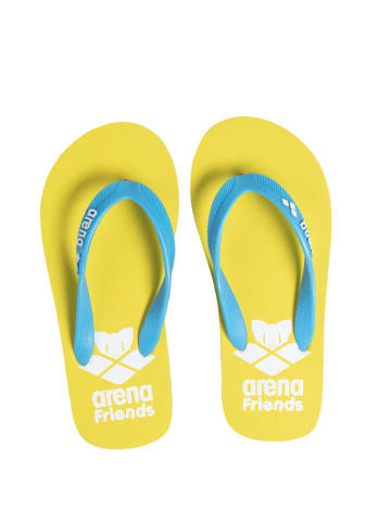 Arena Teenslippers lichtblauw/geel